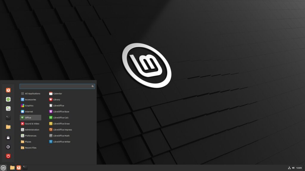 Il desktop di linux Mint 21.1 Cinnamon