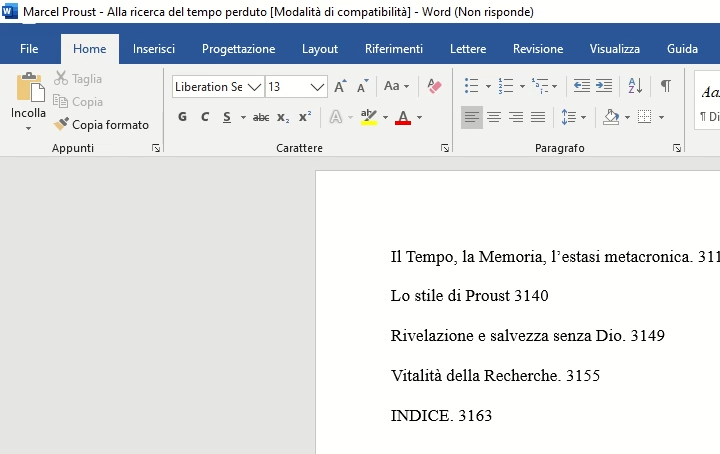 Microsoft Word non risponde