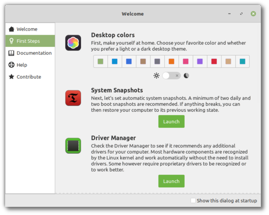 colori desktop in Linux Mint 20