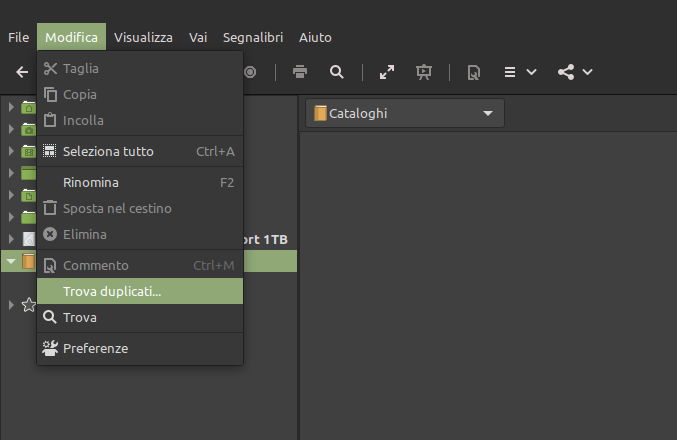 Pix in Linux Mint: trova file duplicati