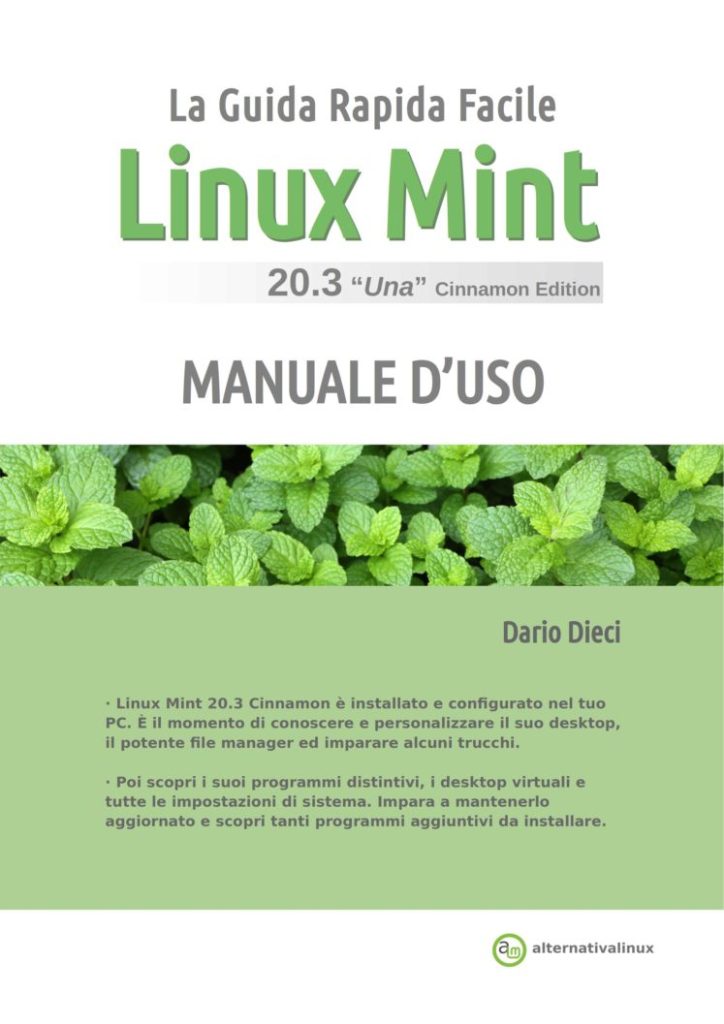 Copertina ebook Manuale  d'uso di Linux Mint Cinnamon