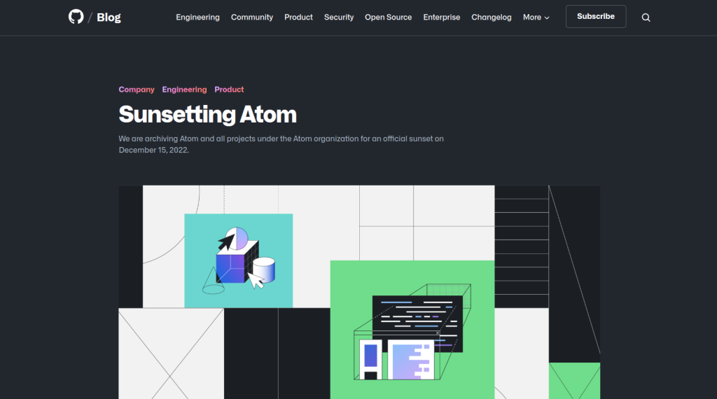 annuncio archiviazione atom github