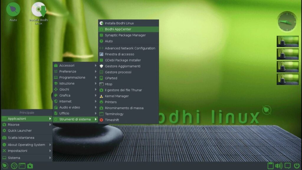 schermata di Bodhi Linux