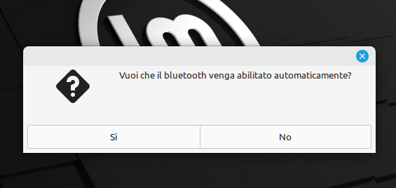 Opzione avvio automatico Bluetooth