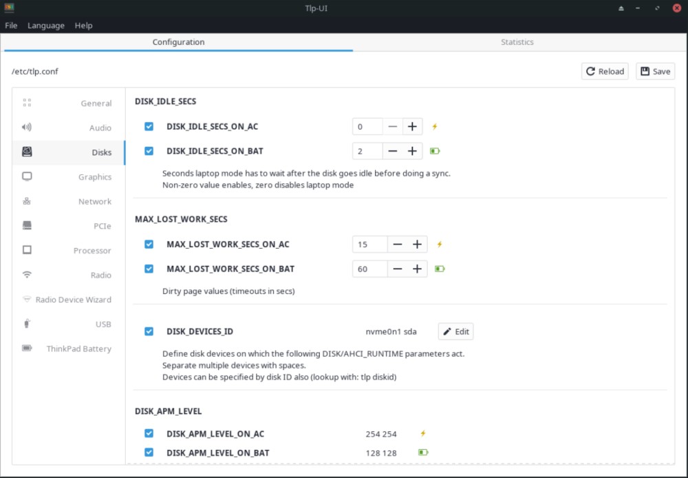 Interfaccia grafica di Tlp-UI