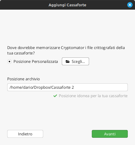 Cryptomator: cassaforte su Dropbox