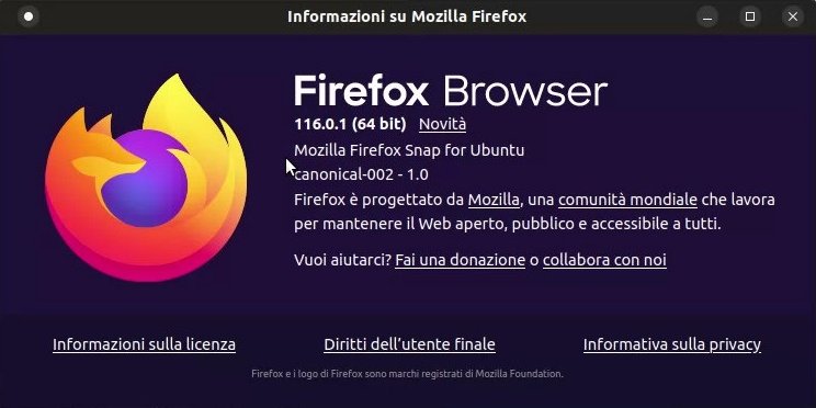 Firefox come Snap in Ubuntu 22.04.3 LTS