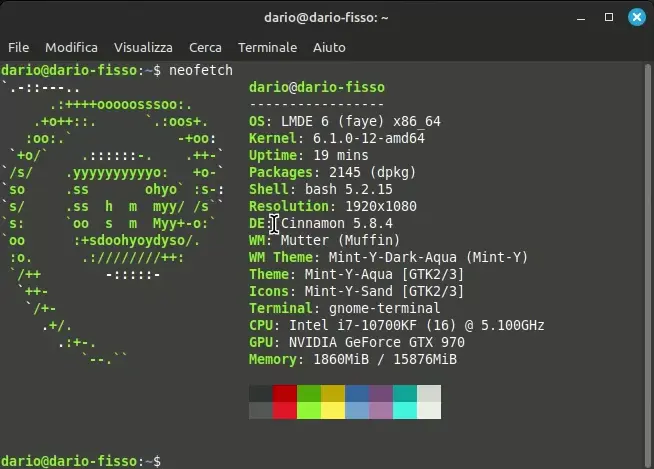 Dettagli di Linux Mint Debian Edition 6