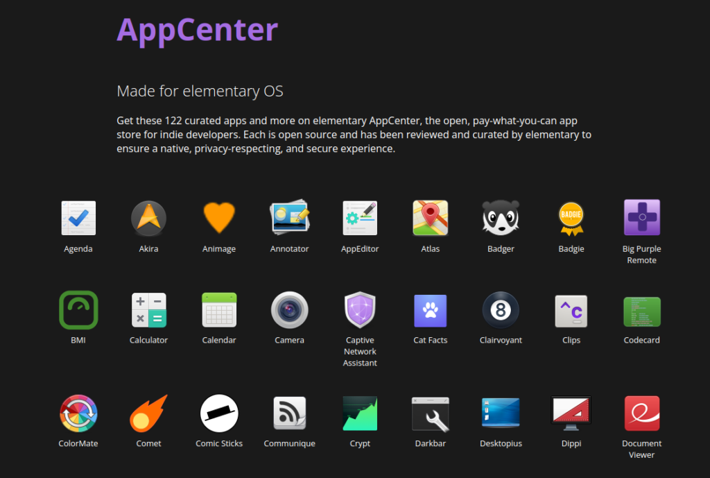 L'AppCenter di elementary OS è snap free