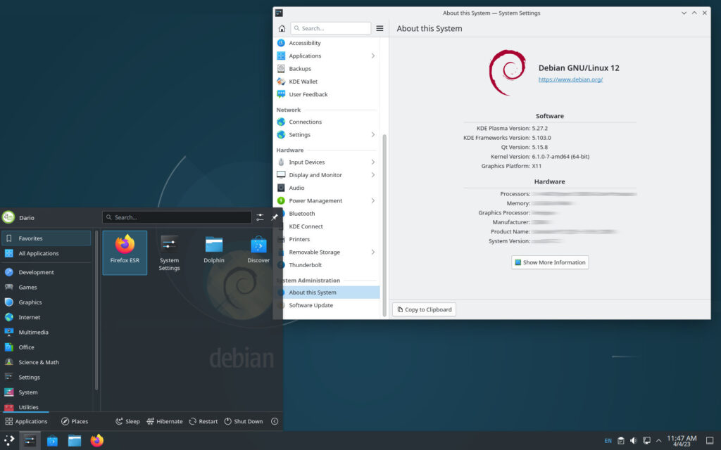Alternative a Ubuntu: Debian 12 KDE