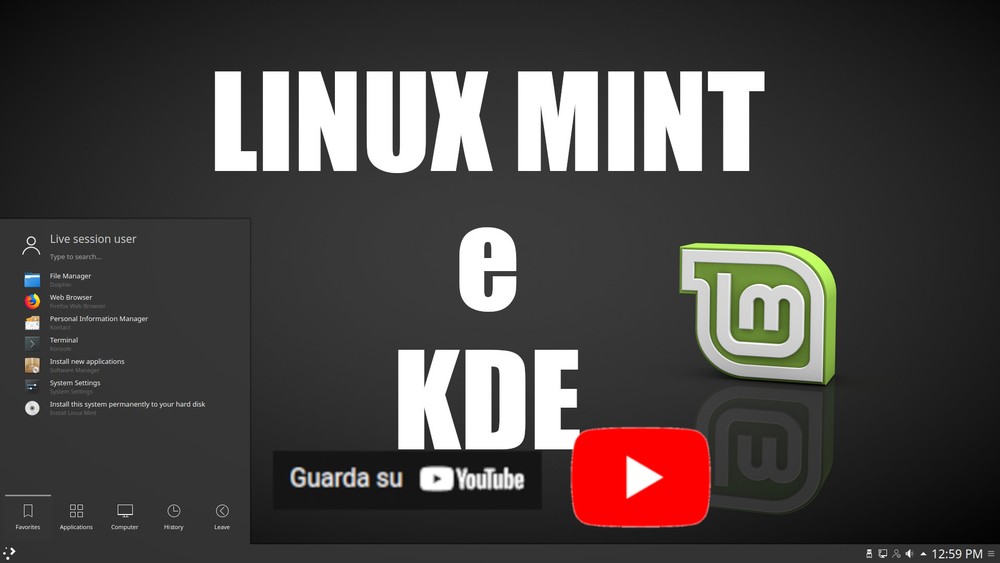 Linux Mint e KDE Plasma - guarda su YouTube