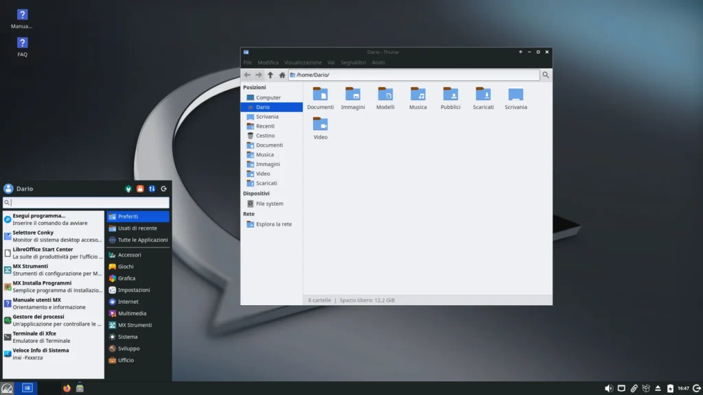 Il desktop di MX Linux 23.2 "Libretto": tra le migliori alternative a Windows e MacOS per principianti Linux nel 2024 