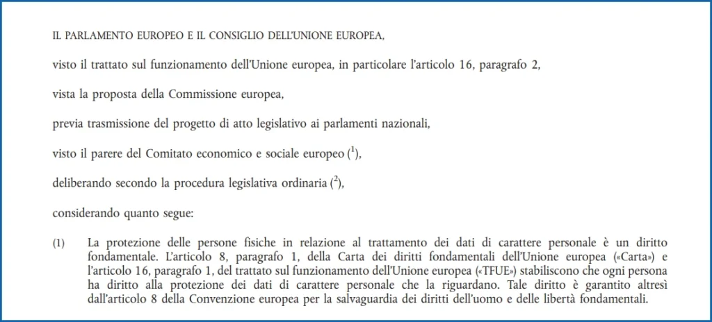 Articolo 1 regolamento UE 2018/1725